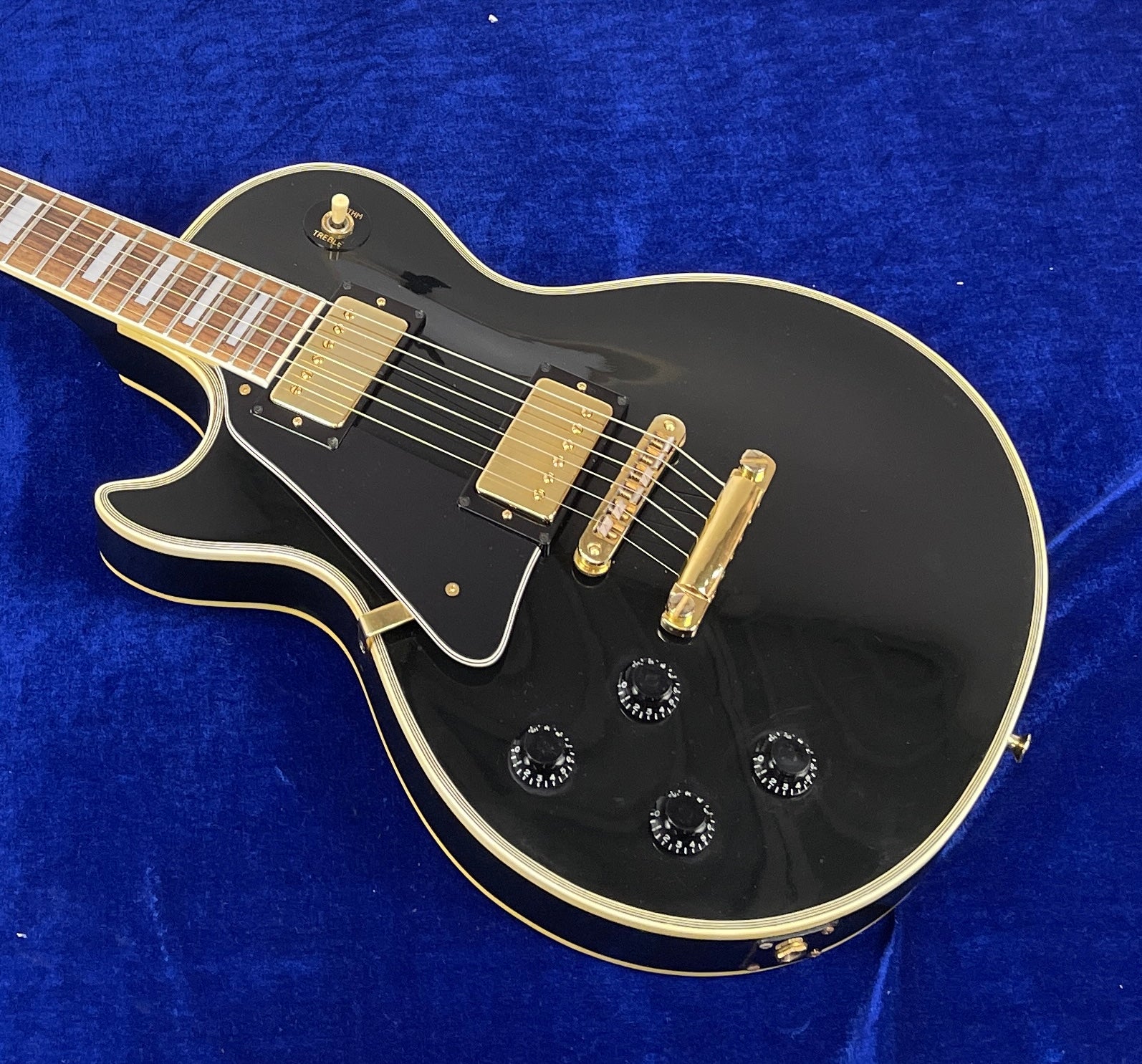 Greco EG-600C Lefty 1979 Left-handed Rosewood Fingerboard Black w/Hard Case