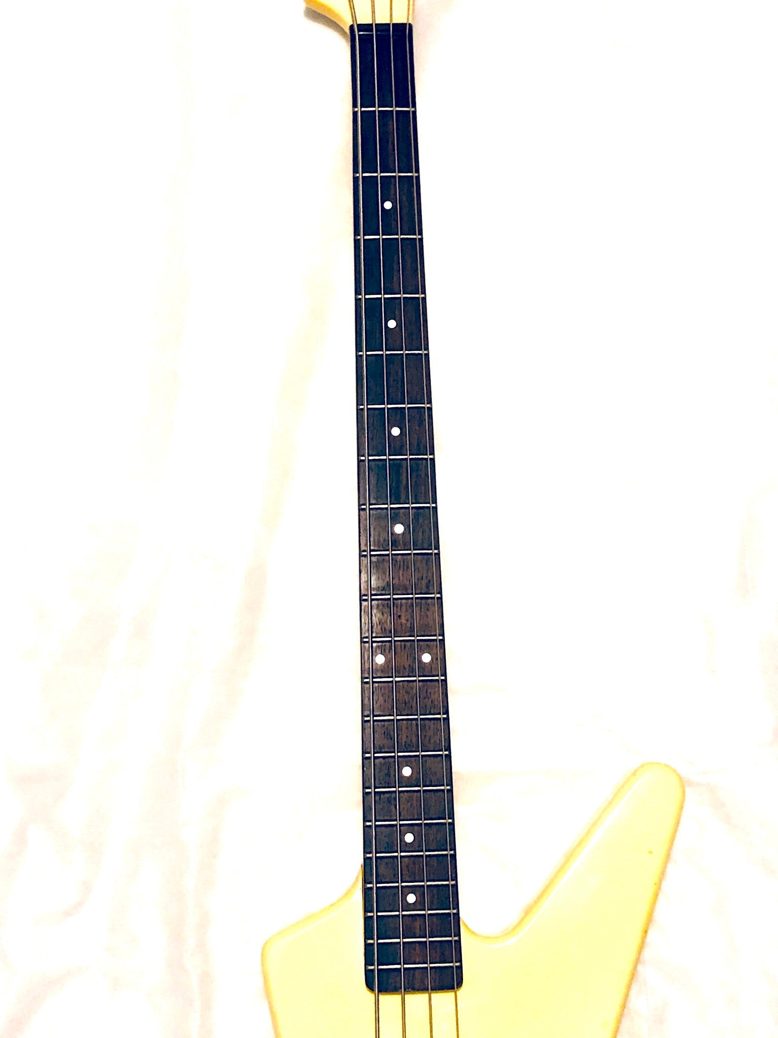 Used FERNANDES BXB-55 BXB 55 White Rare Electric Base Guitar 