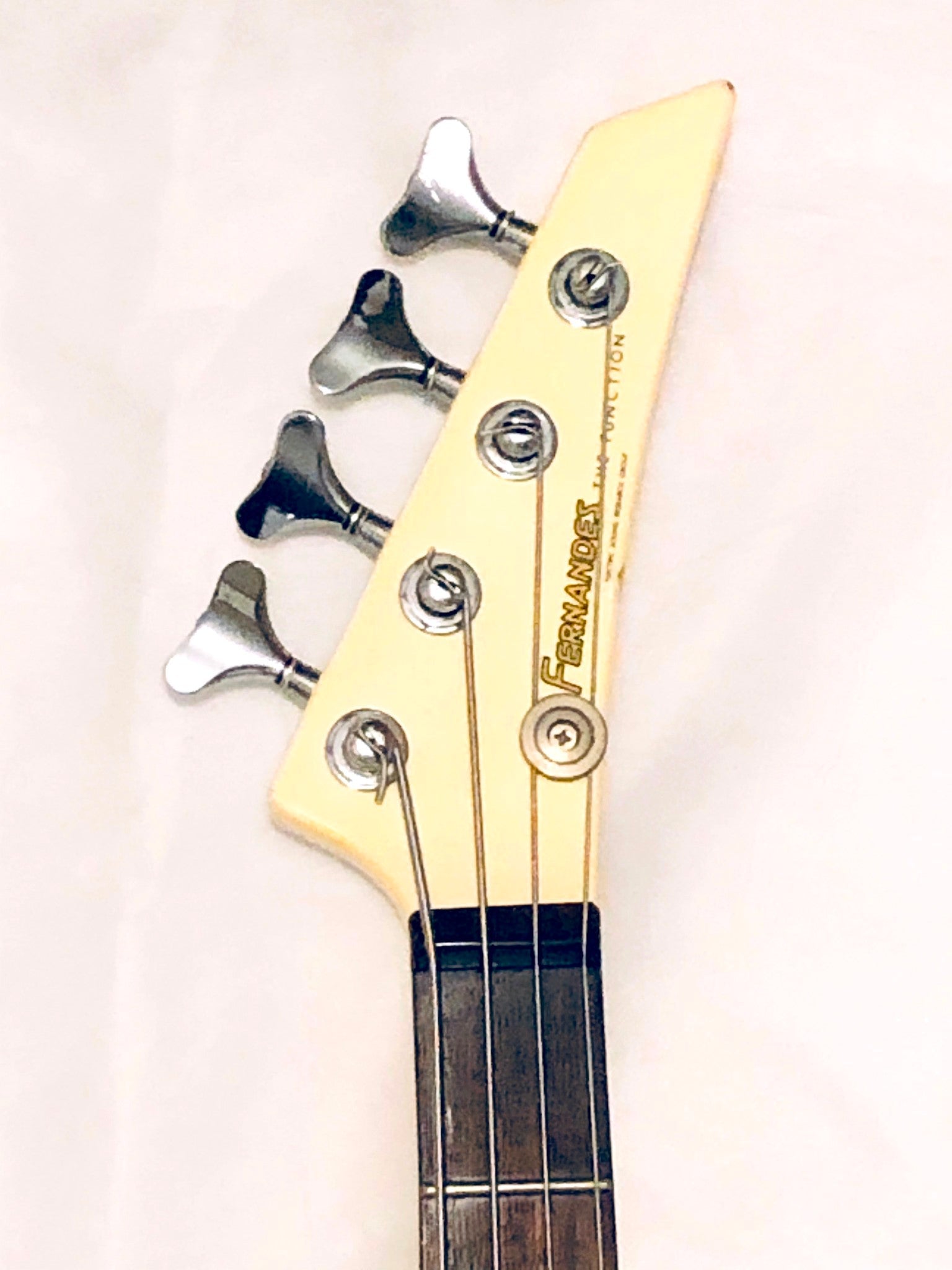 Used FERNANDES BXB-55 BXB 55 White Rare Electric Base Guitar 